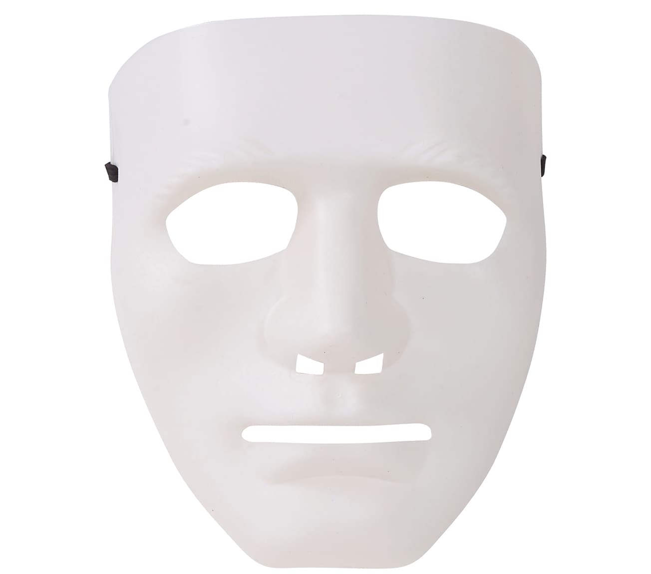Hvid maske, PVC, ca. 17,6 cm