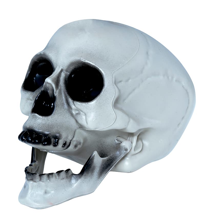 Kranie, PVC, 20 cm, grå