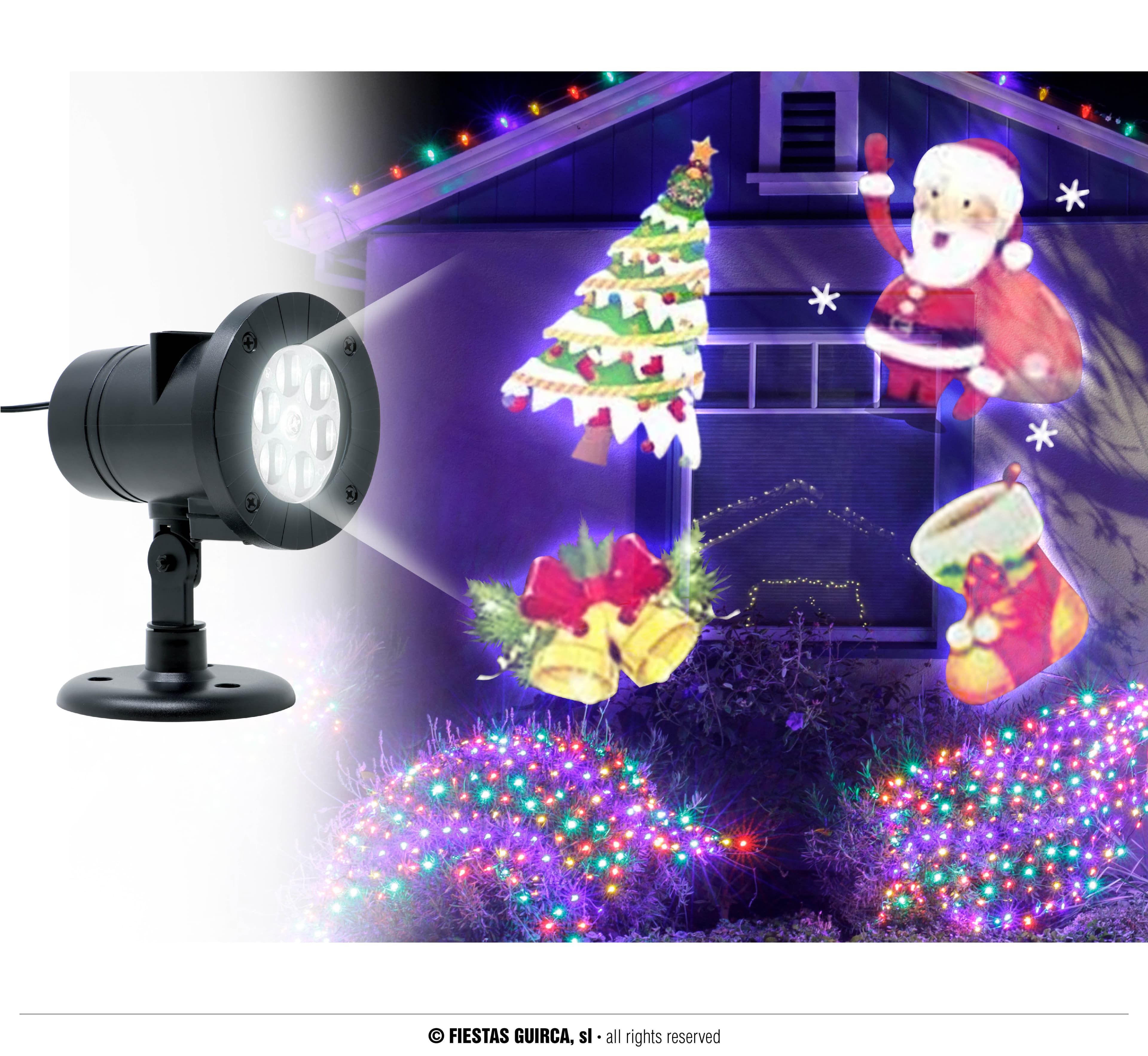 LED-projektor, assorterede figurer, udendørs