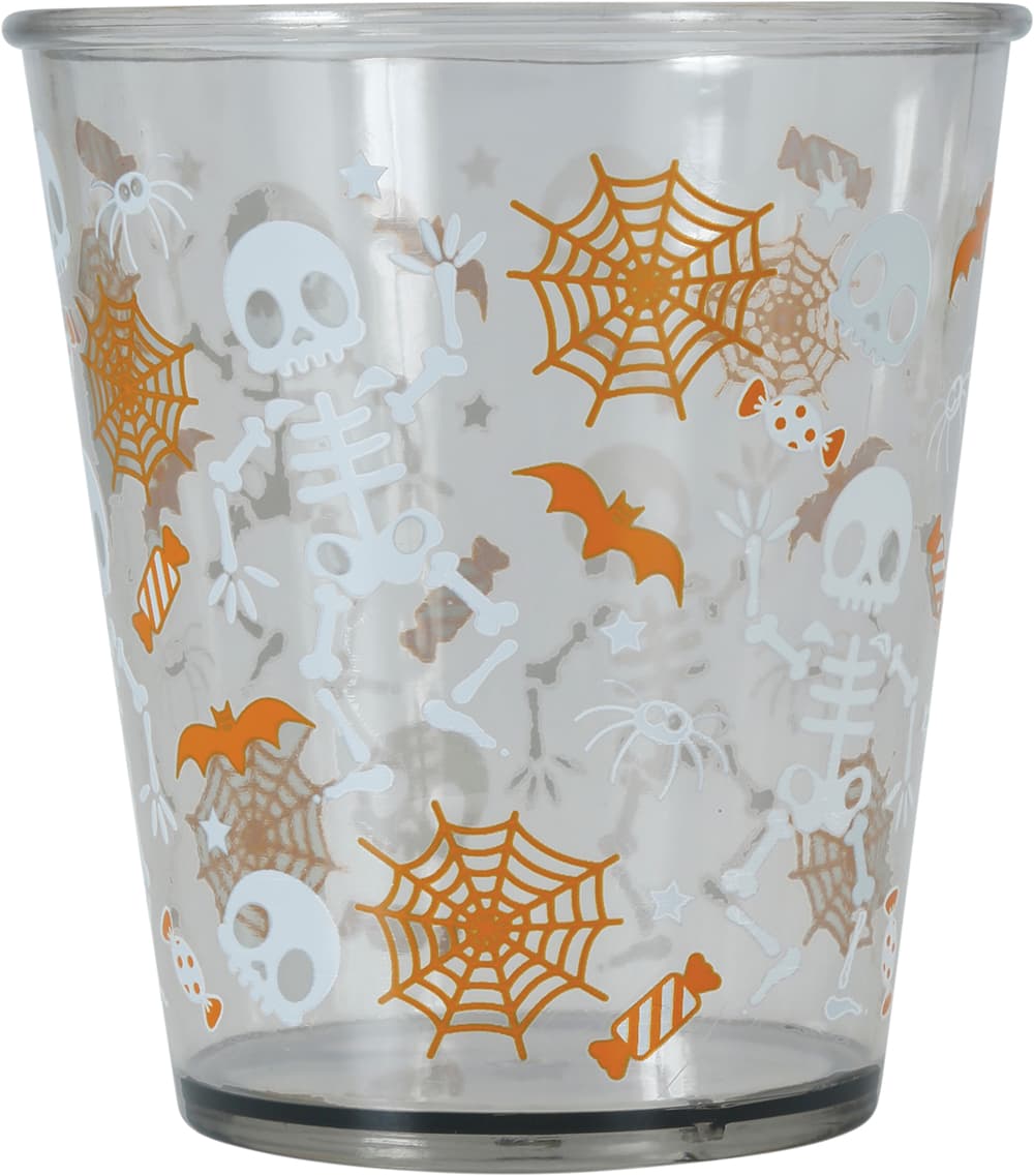Sort skeletglas, 10 cm