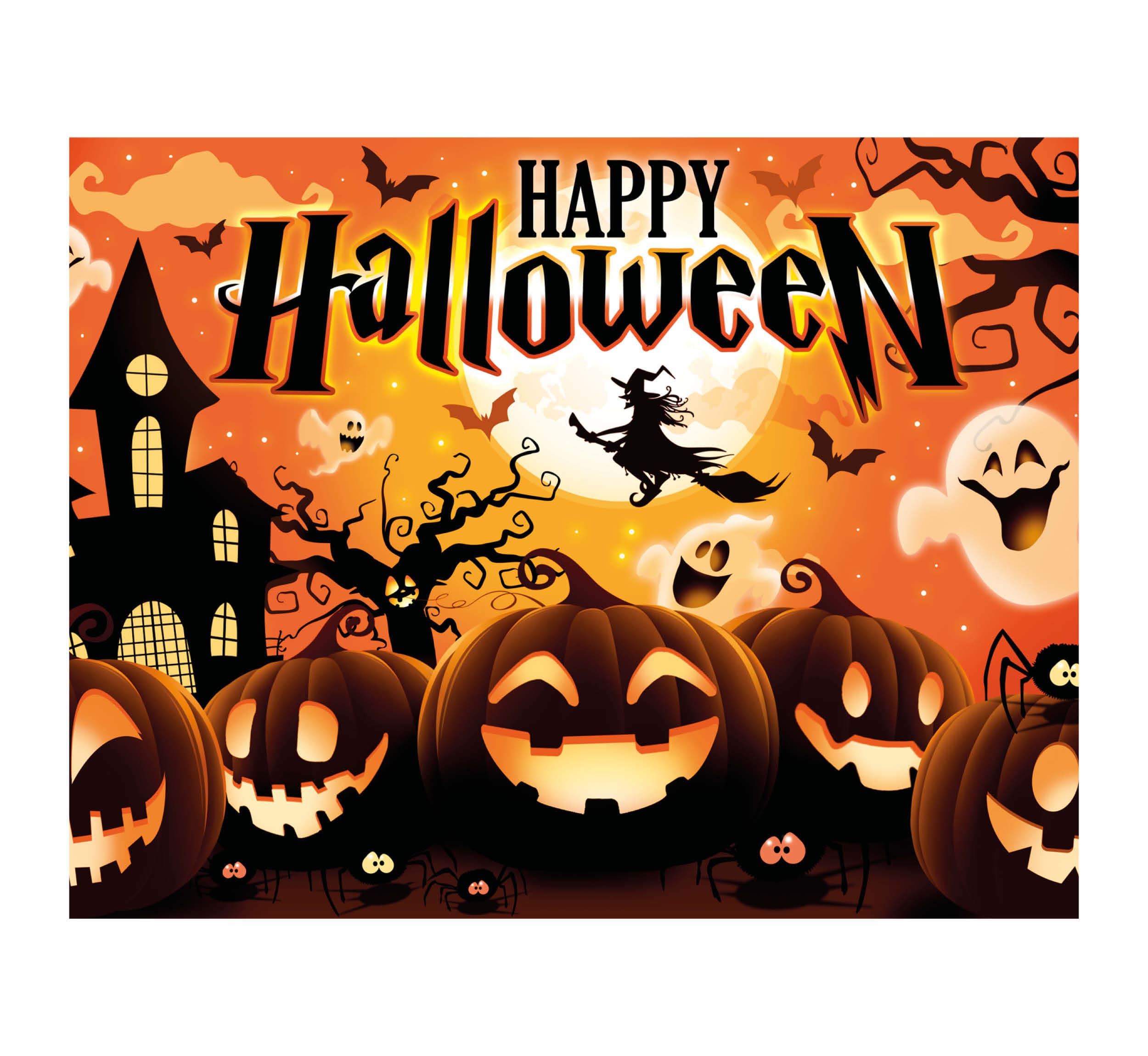 Festbaggrund "Happy Halloween", stof, 220 × 150 cm