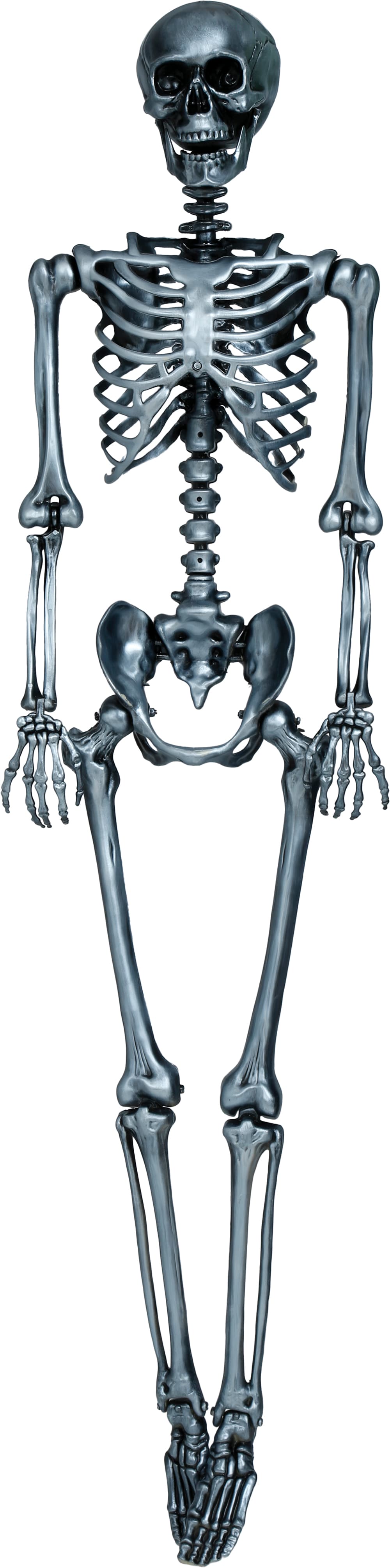 Sølvfarvet skelet 90 cm