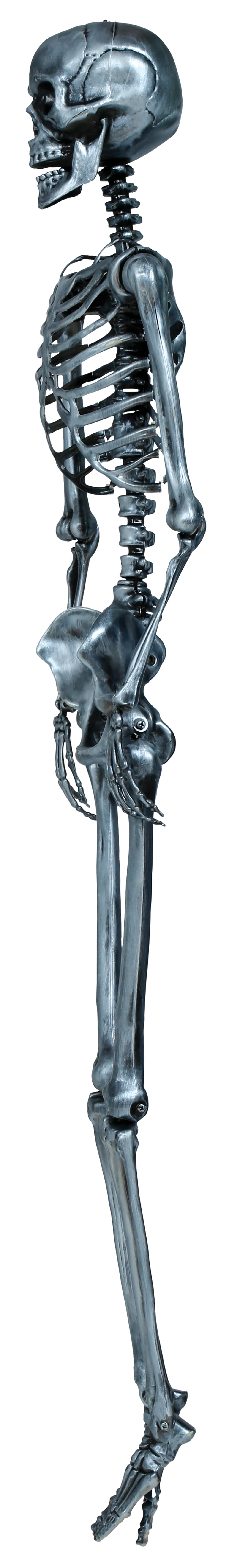 Sølvfarvet skelet 90 cm