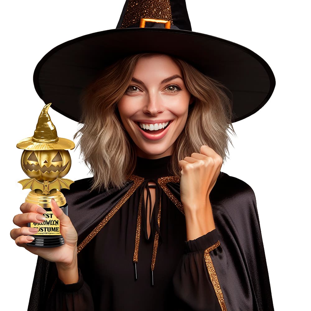 Pokal for bedste kostume (græskar), 22 cm