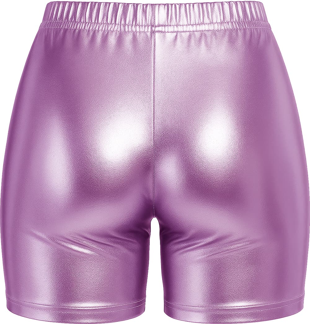 Shorts i metallisk lyserød til damer