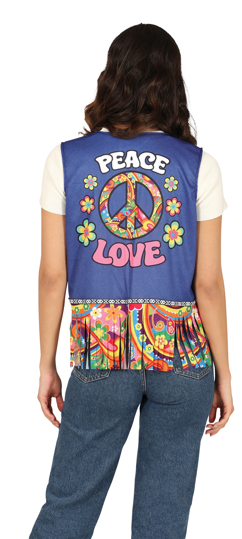 Hippievest Peace & Love, til voksne