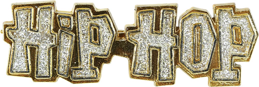 Guldfarvet ring "Hip Hop" til voksne