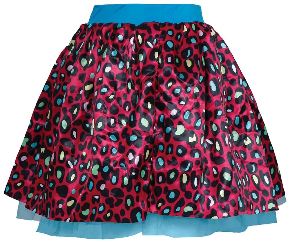 Flerfarvet tutu med leopardmønster, 40 cm, til voksne
