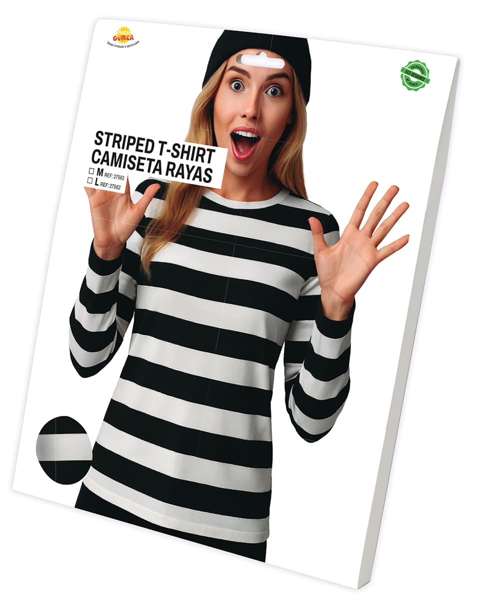 Stribet T-shirt til voksne, model 27561