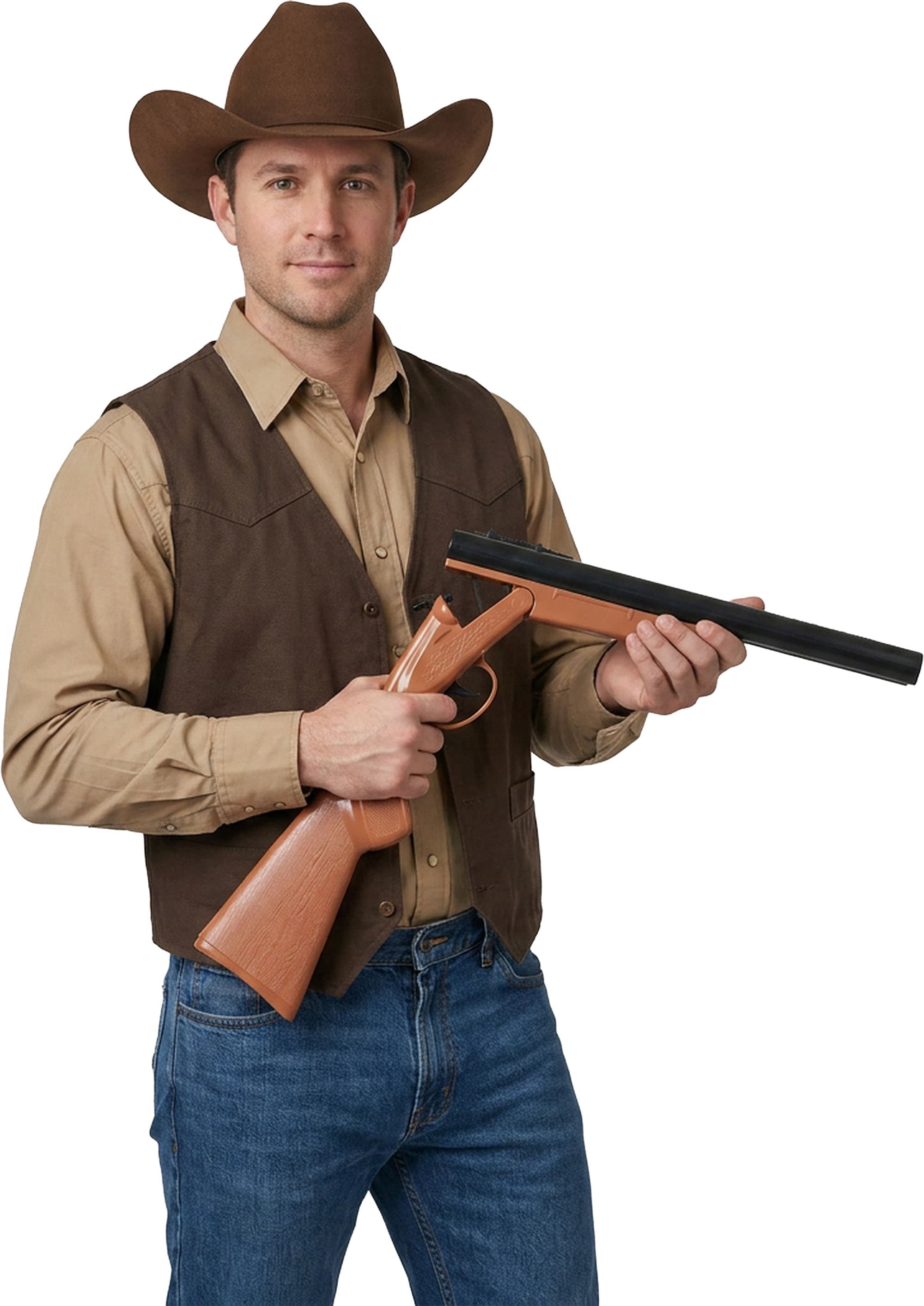 Cowboygevær, 65 cm, brun