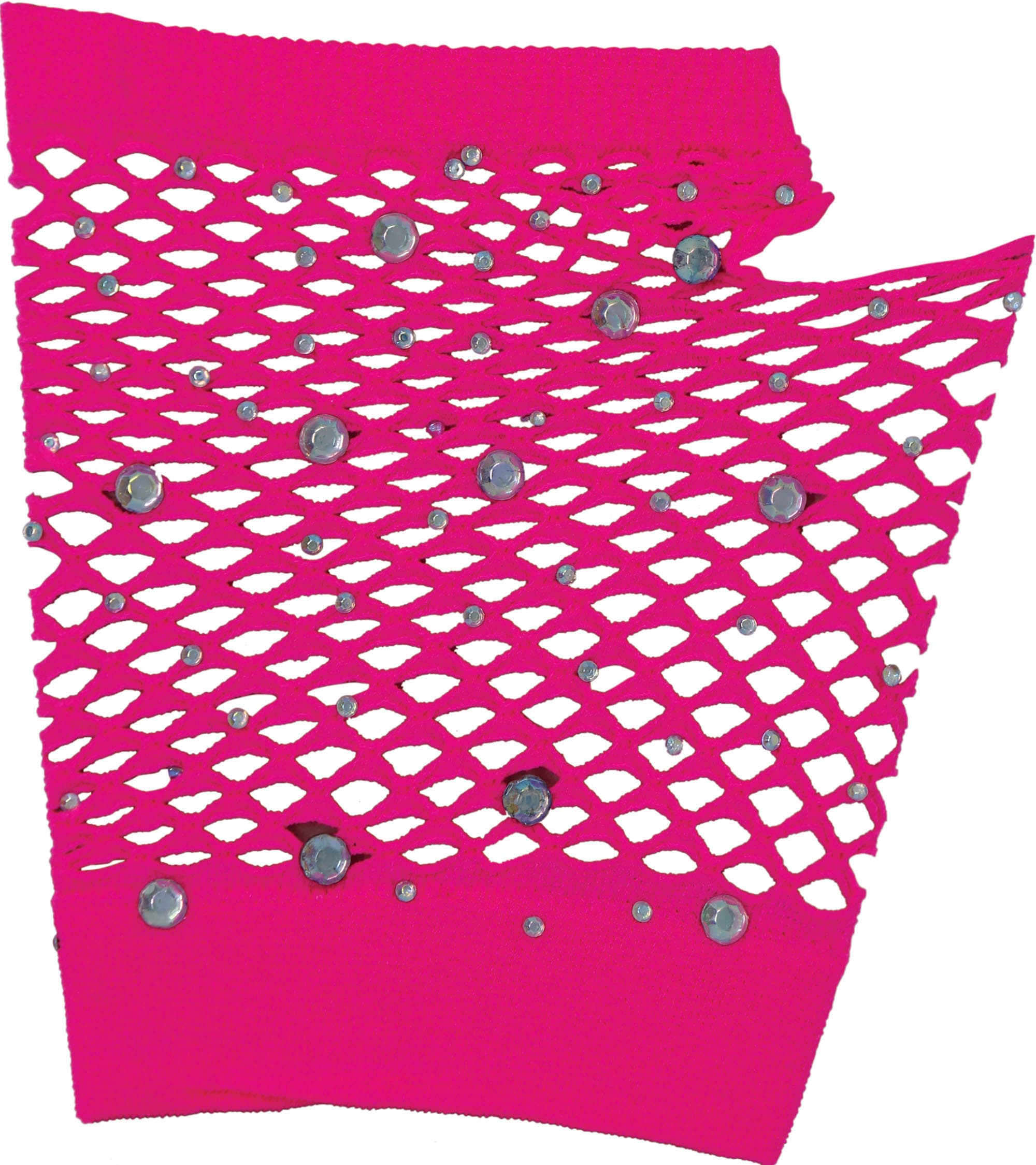 Nethandsker med rhinsten, 11 cm, fuchsia