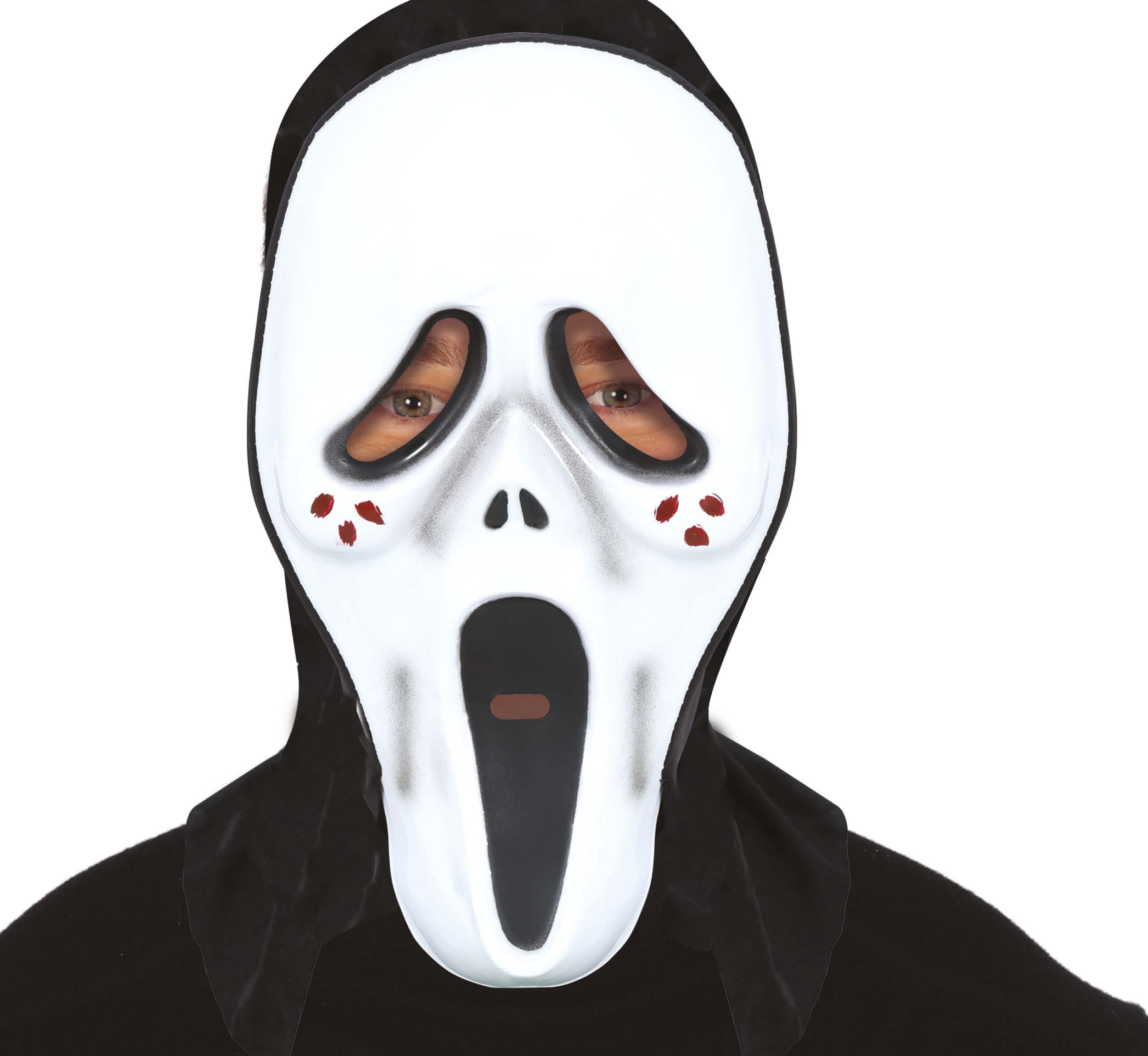 Mordermaske med hætte, PVC
