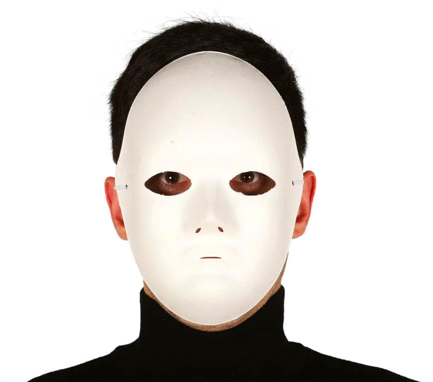 Hvid "papmaché"-maske