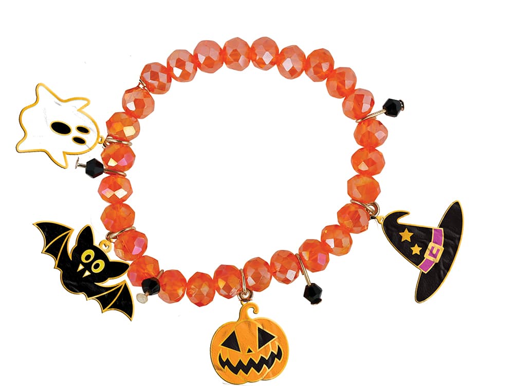 Orange armbånd med vedhæng