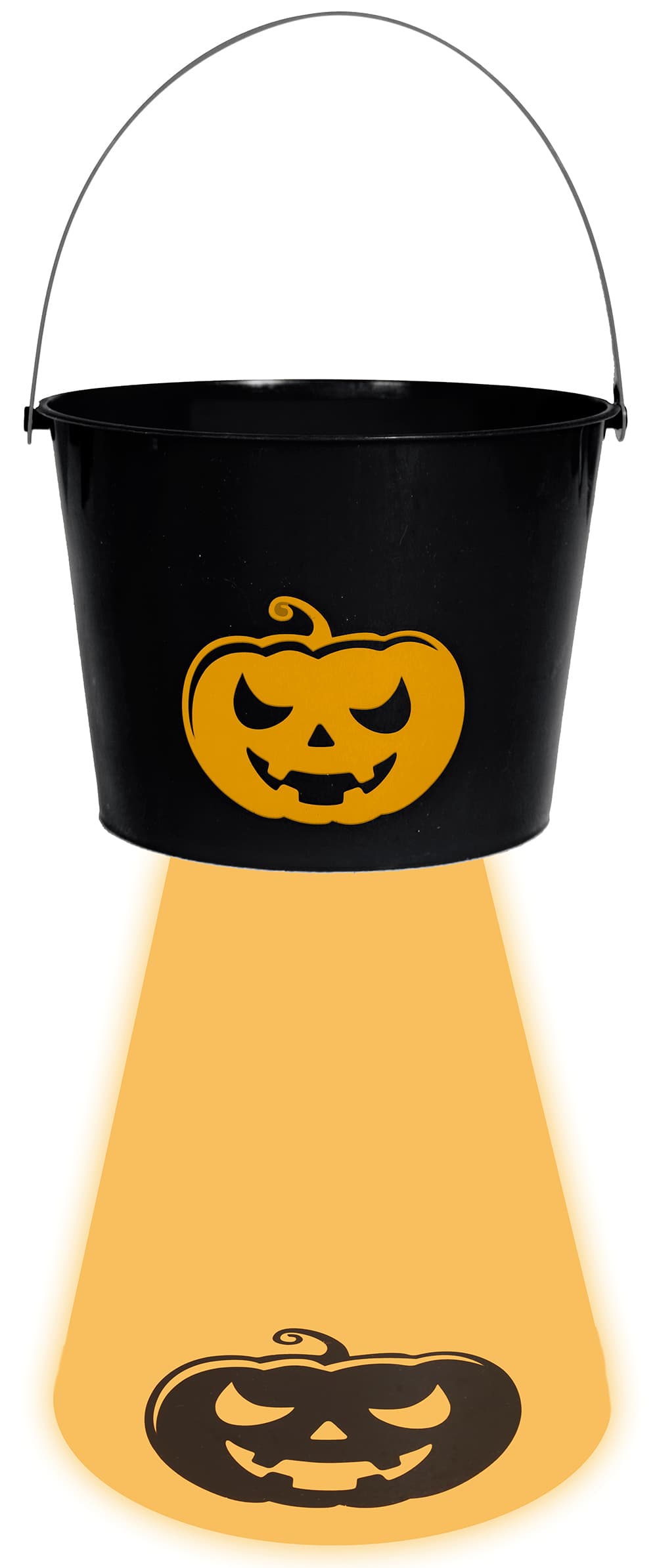 Halloween-kube med lys i bunden, sort, 15 × 20 cm