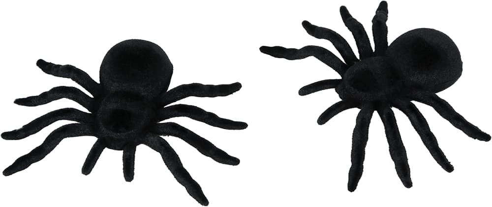 Pakke med 2 edderkopper i PVC, 10 cm