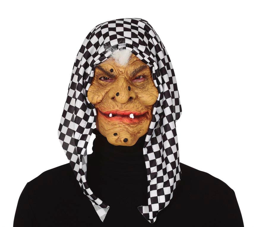 Heksemaske med tørklæde, vinyl