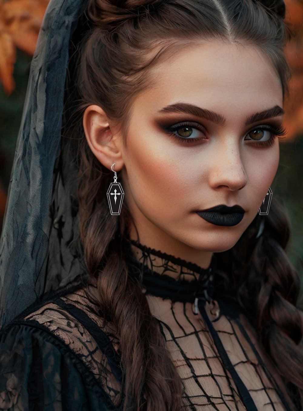 Halloween-øreringe, kiste