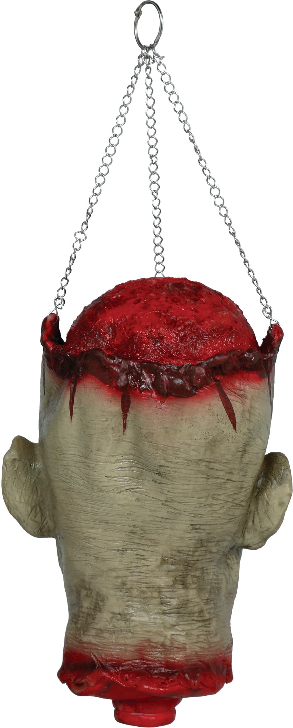 Hængende hoved med kæder, latex, 27 cm