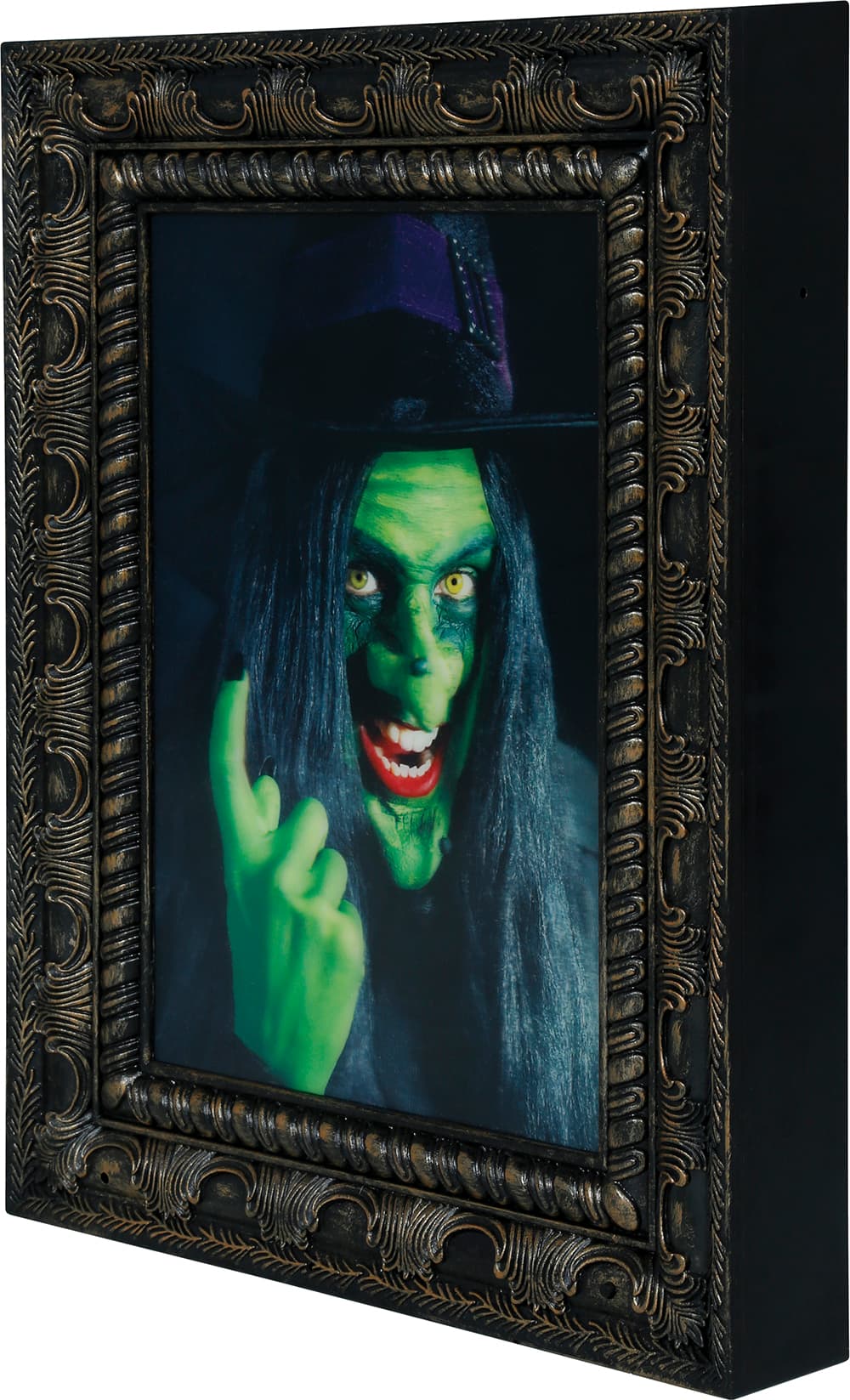 Hologrambillede med heks, lys og lyd, 30 × 23 cm