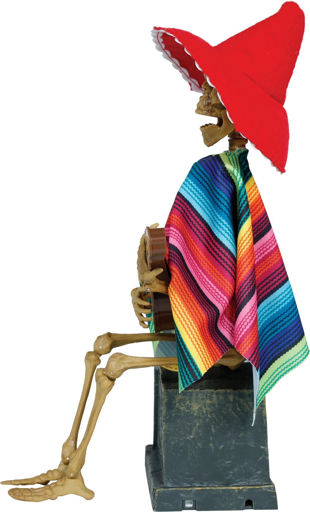 Mexicansk skelet med lys, lyd og bevægelse, 32 × 10 cm