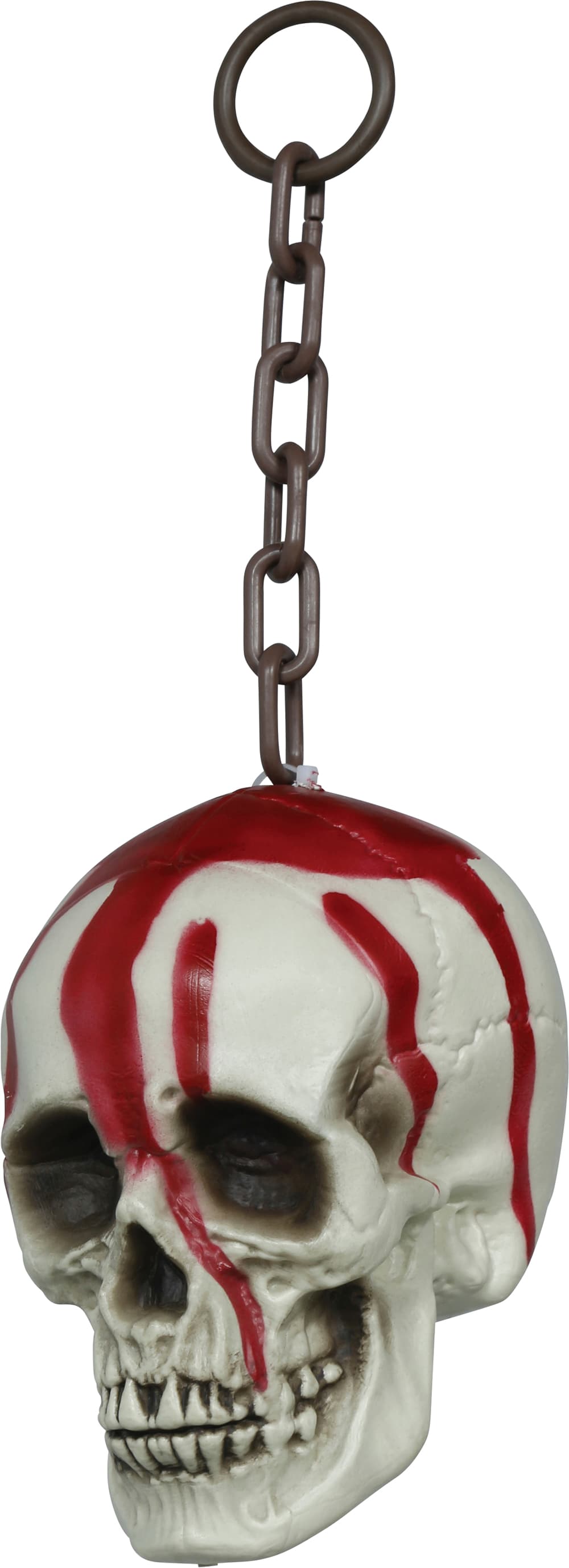 Blodigt kranie med kæde, PVC, 20 cm