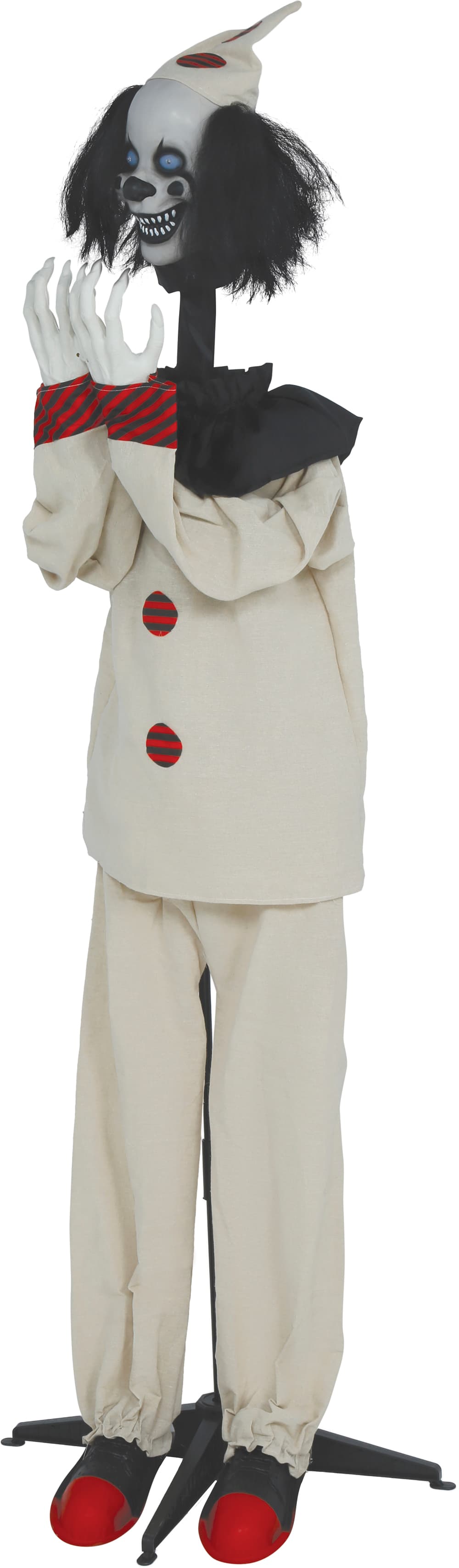 Skrækklovn med fod, 185 cm, lys, lyd og bevægelse