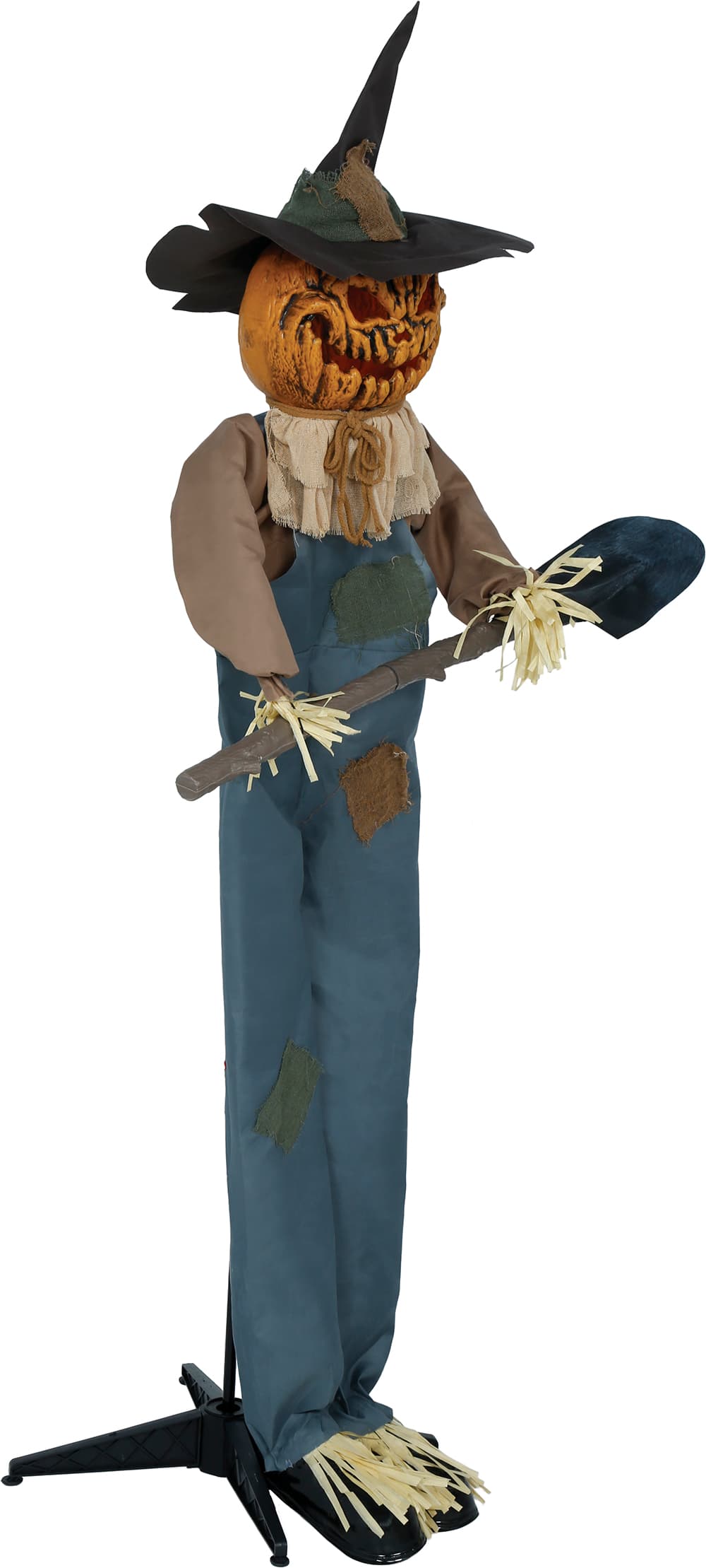 Græskar-skrækfigur, 190 cm, lys, lyd og bevægelse