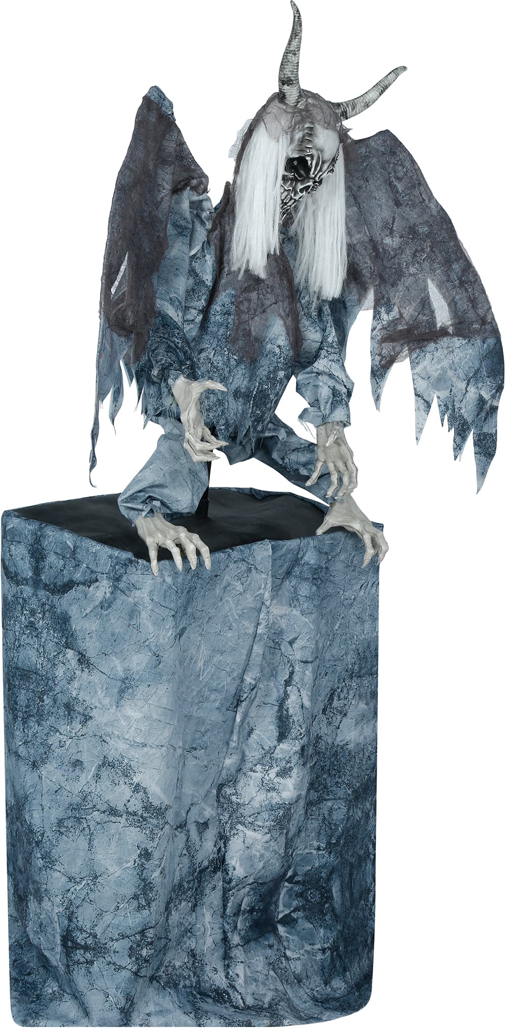 Dæmonisk gargoyle-dukke med lys, lyd og bevægelse, 170 cm