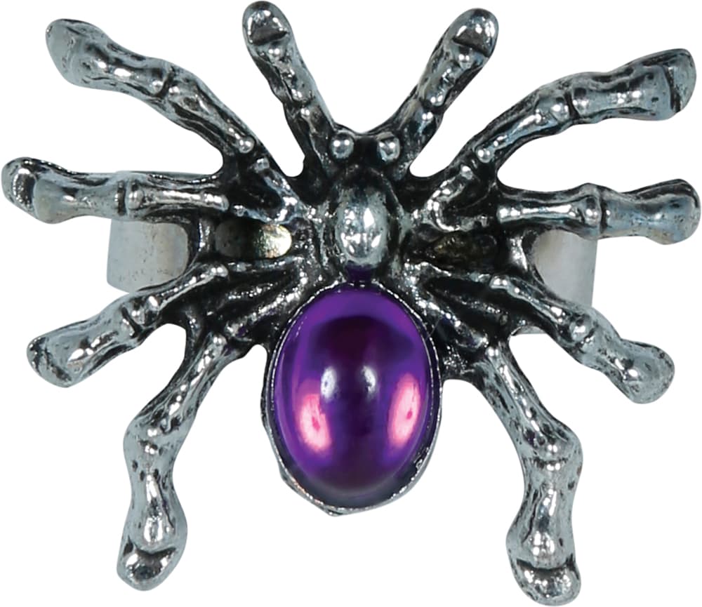Ring med edderkop, metal, 2 cm