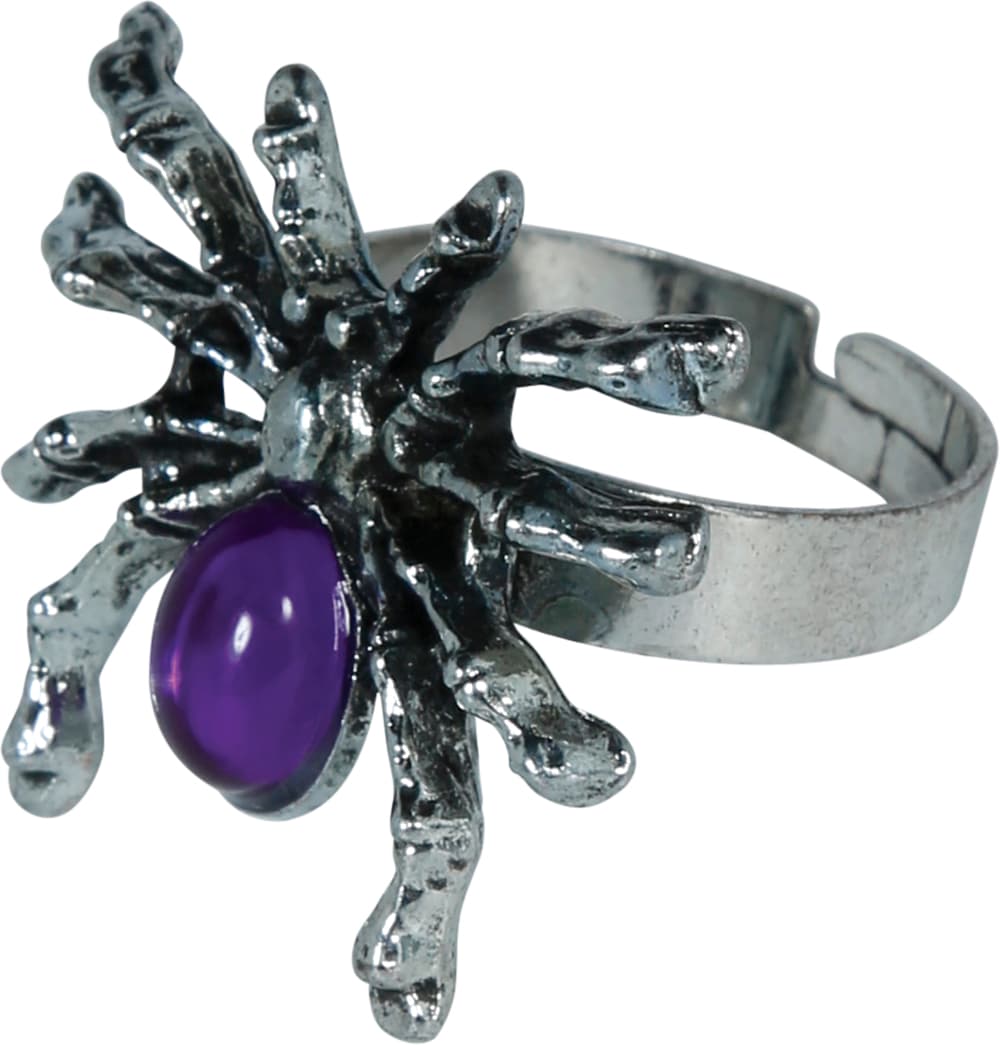 Ring med edderkop, metal, 2 cm