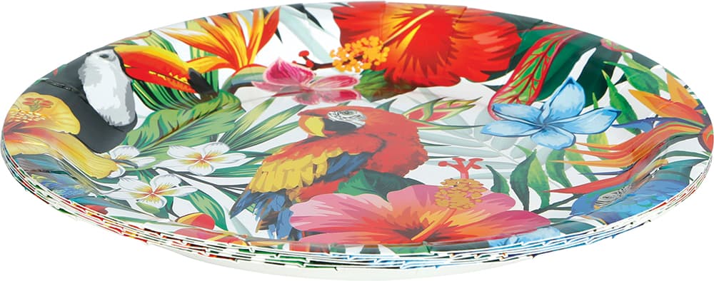 Pose med 6 Hawaii-tallerkener, 23 cm