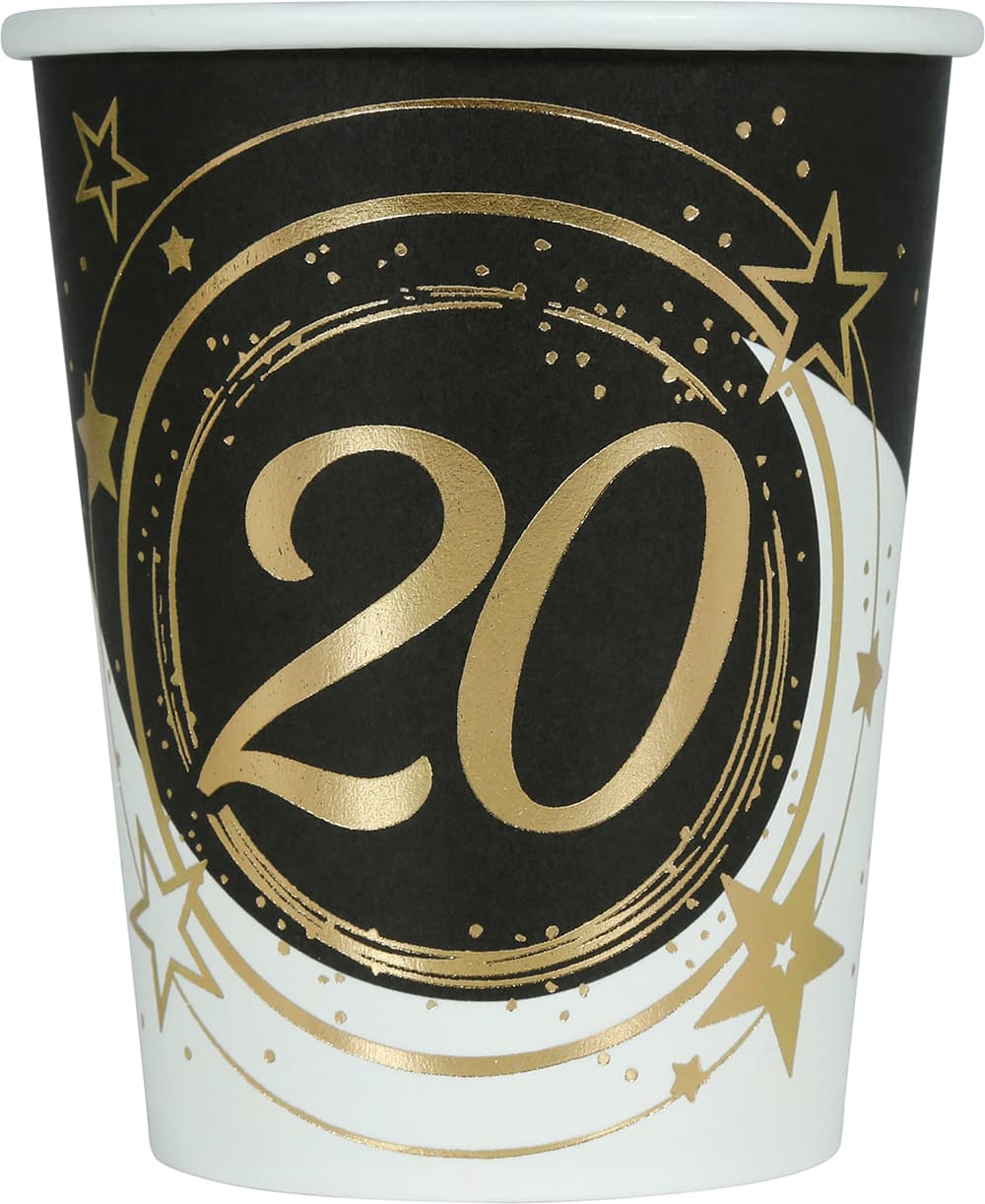 Pose med 6 bægre 20 år, 240 ml, 9 cm