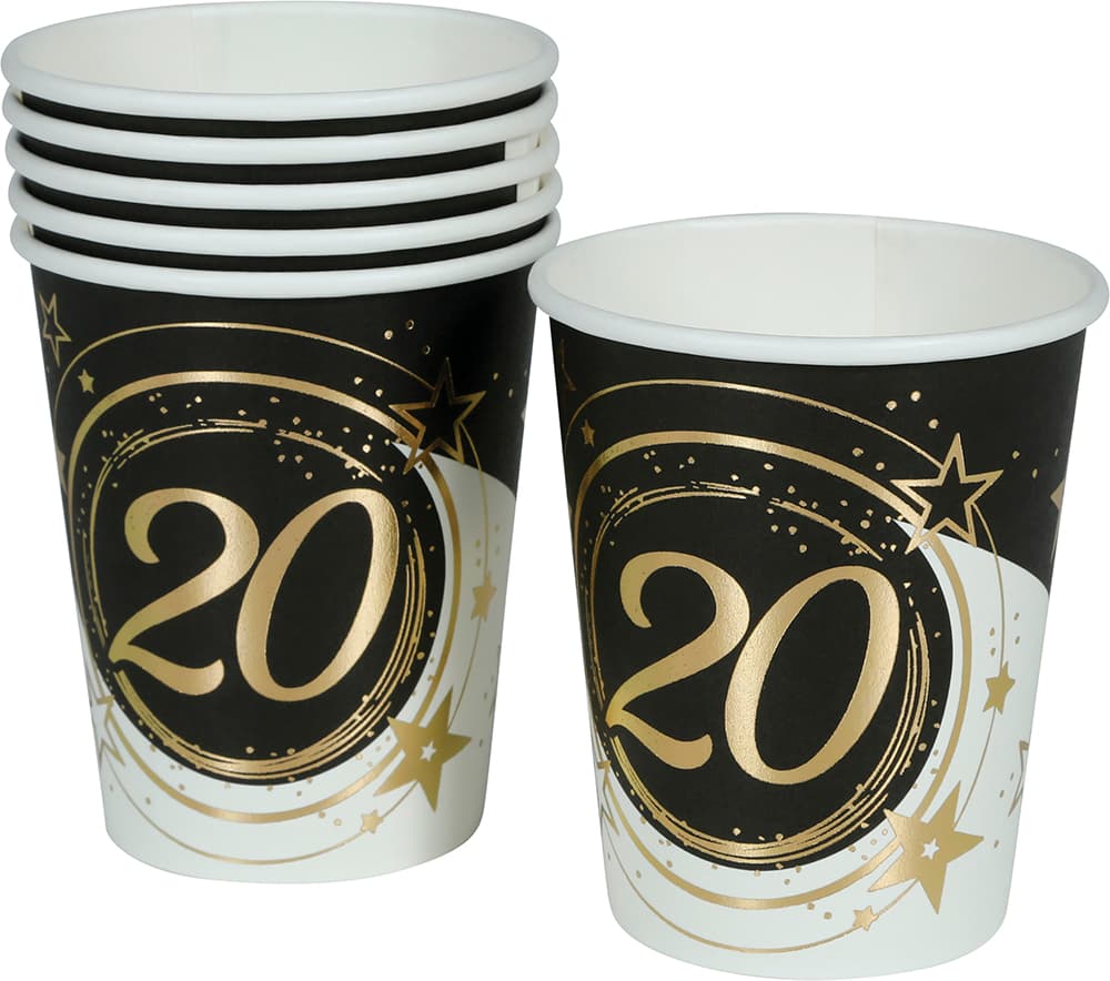 Pose med 6 bægre 20 år, 240 ml, 9 cm