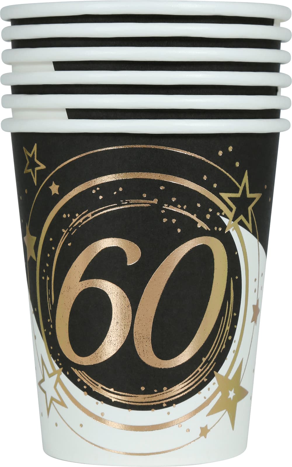 Pose med 6 bægre 60 år, 240 ml, 9 cm