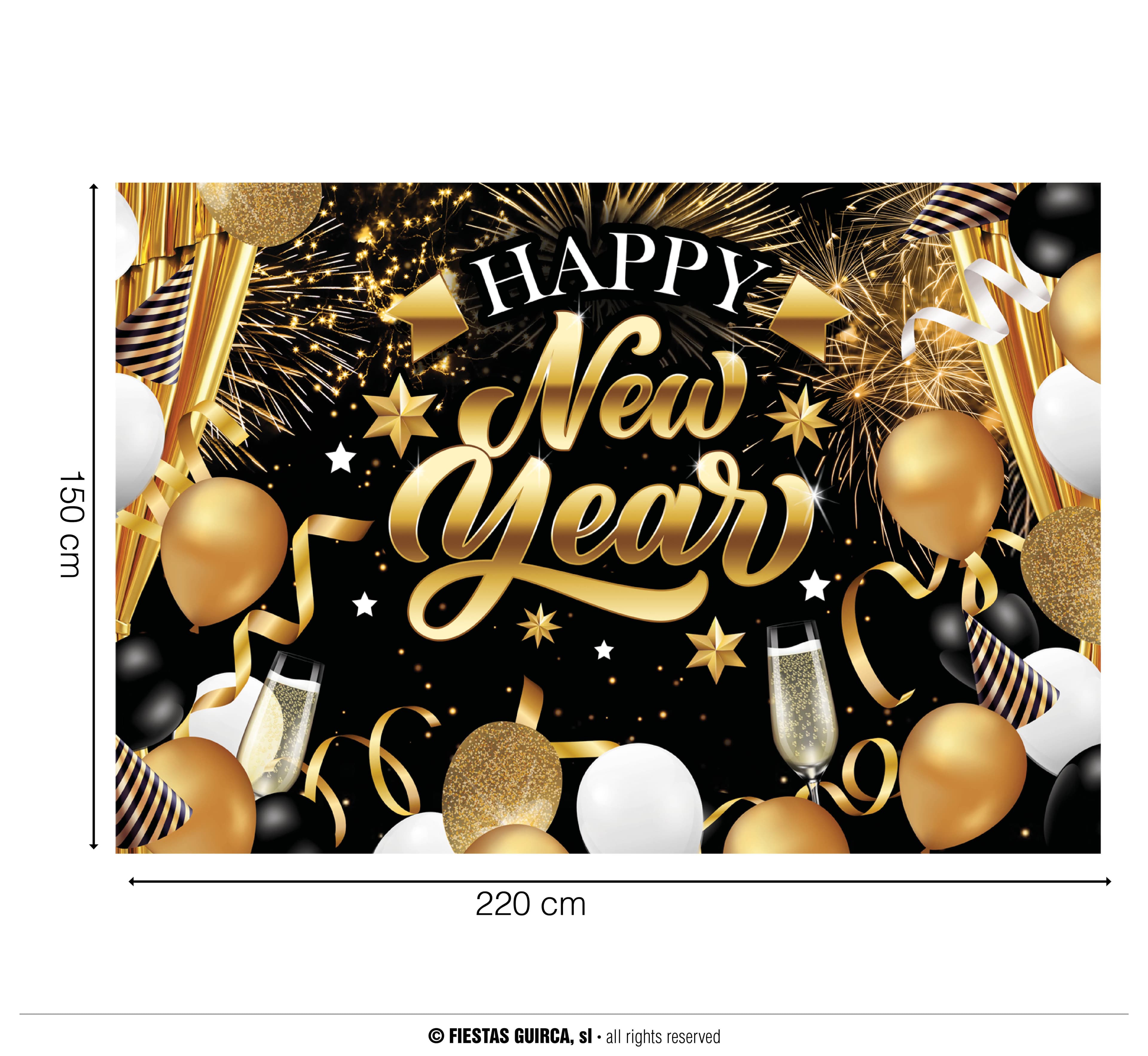 Fotovæg "Happy New Year", 220 × 150 cm