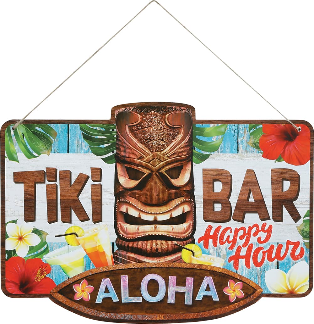 Tiki bar-skilt, 25 × 35 cm