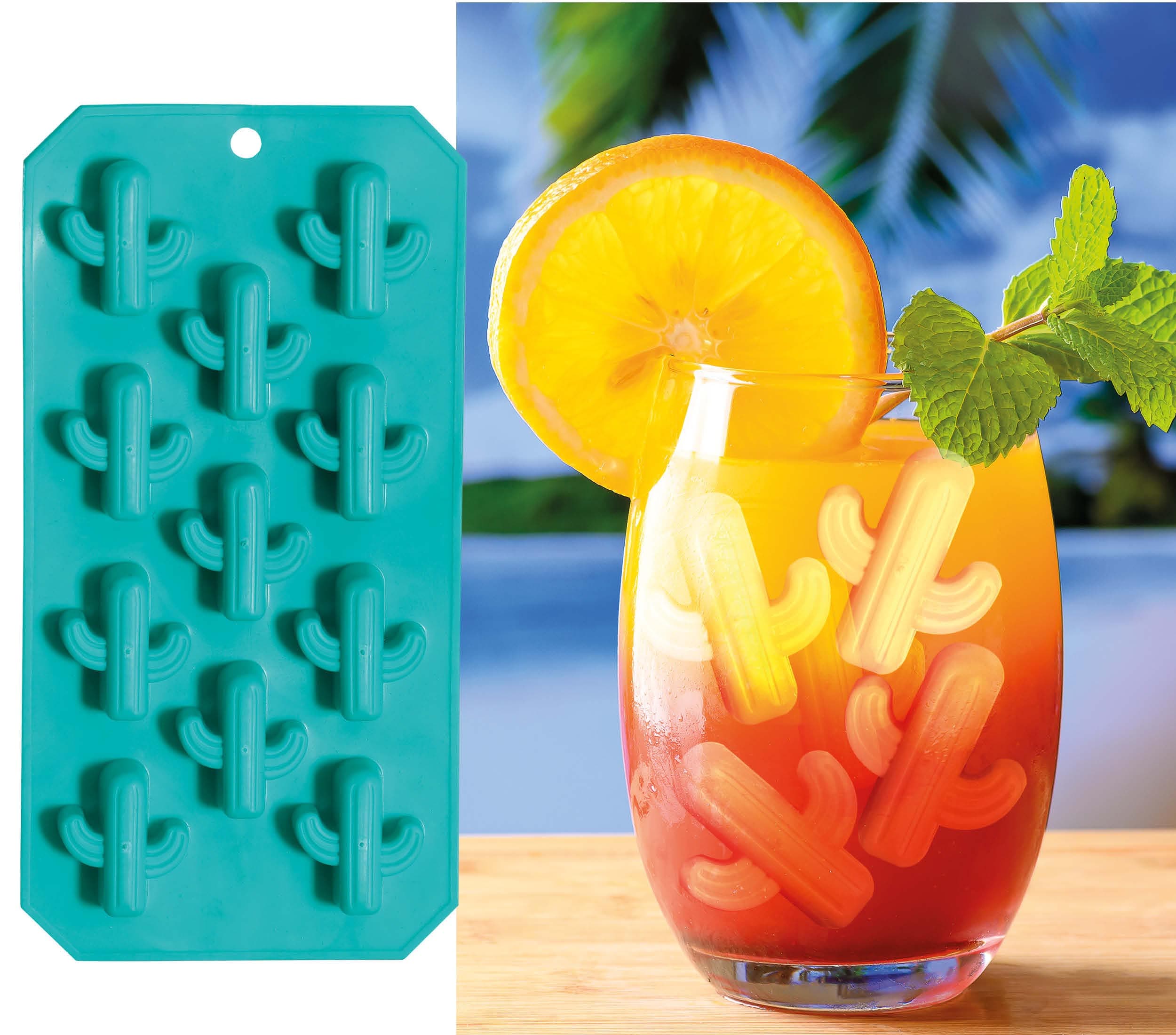 Isterningbakke med kaktusser, 11,5 × 22,5 cm