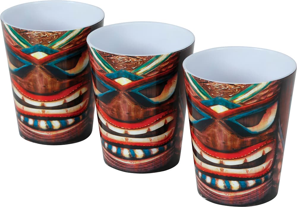 3 eksotiske Hawaii-shotglas, 5 × 6 cm
