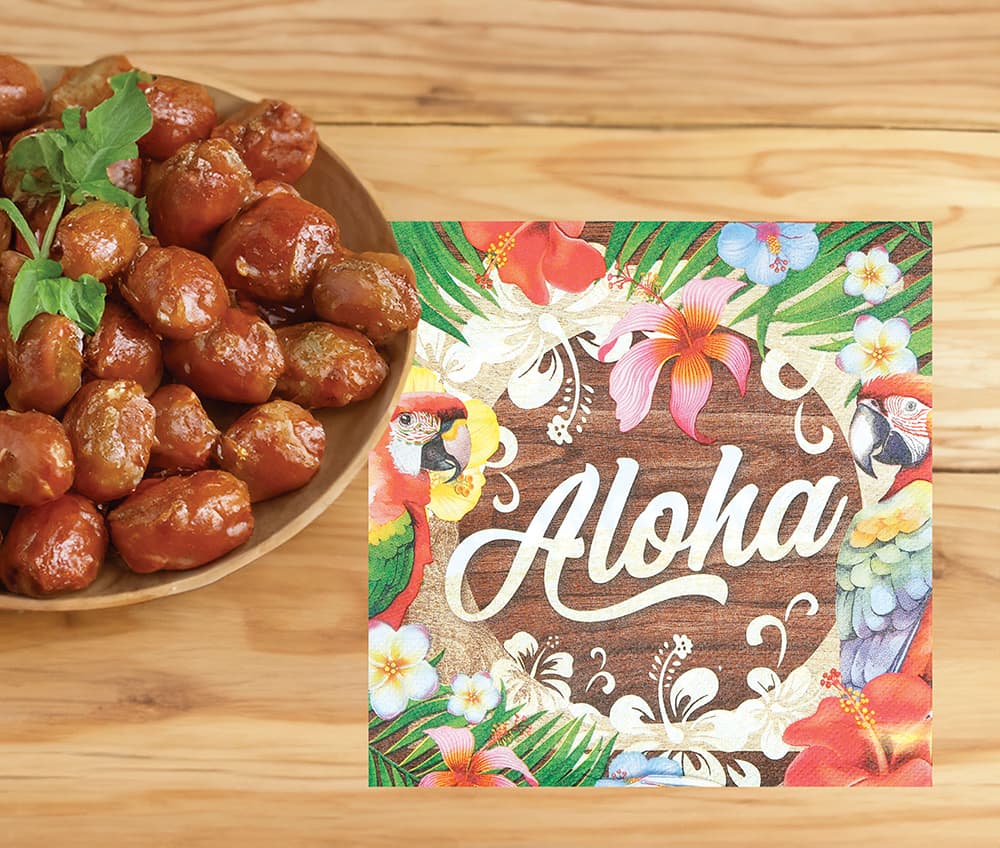 Pose med 20 servietter Aloha Summer, 16 × 16