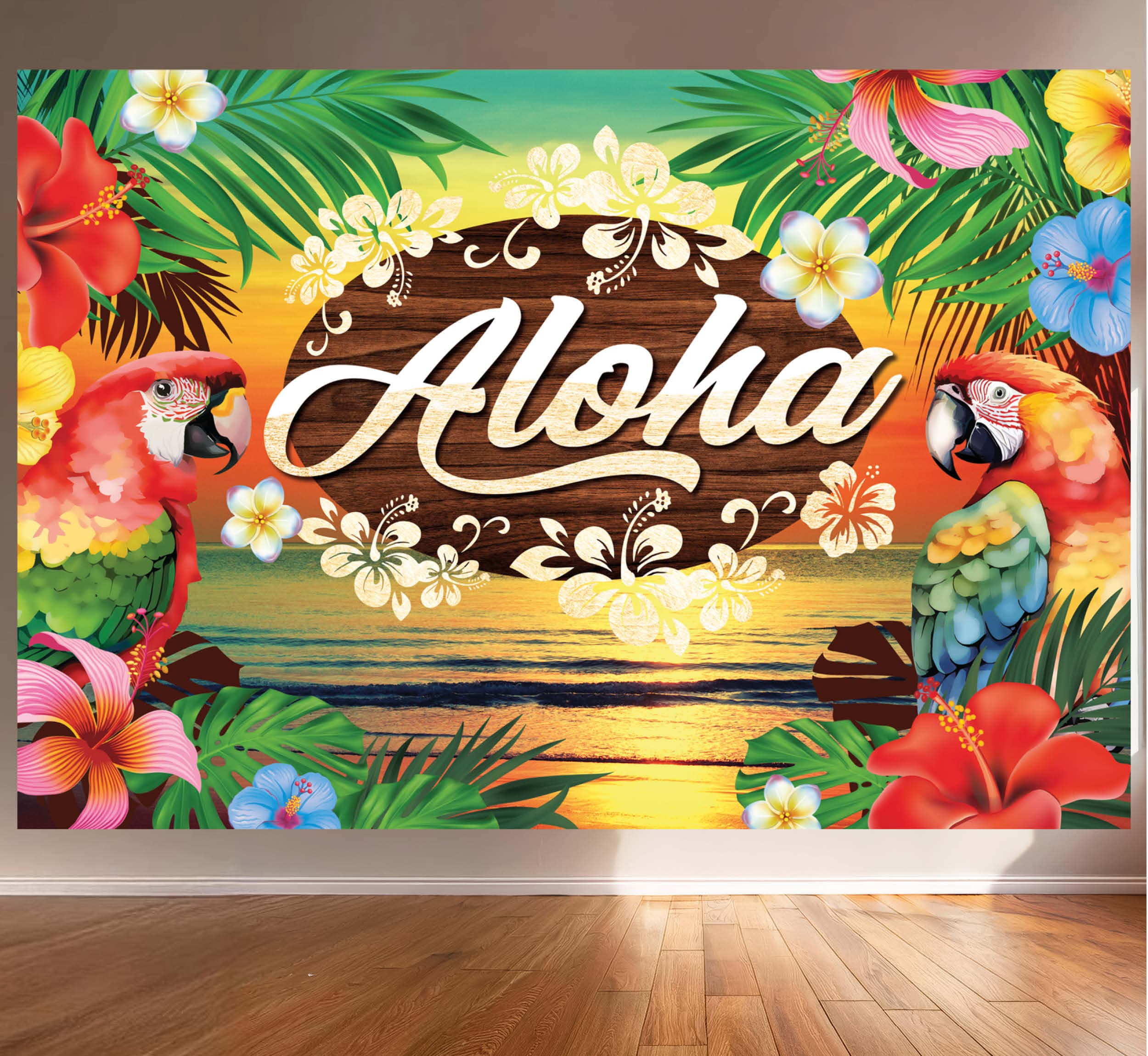 Baggrundsbanner Aloha Summer, 220 × 140 cm