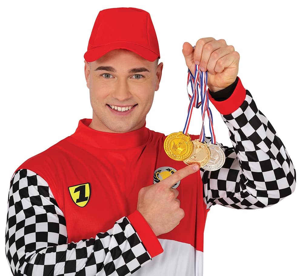 Sæt med 3 medaljer i bronze, sølv og guld 7 cm