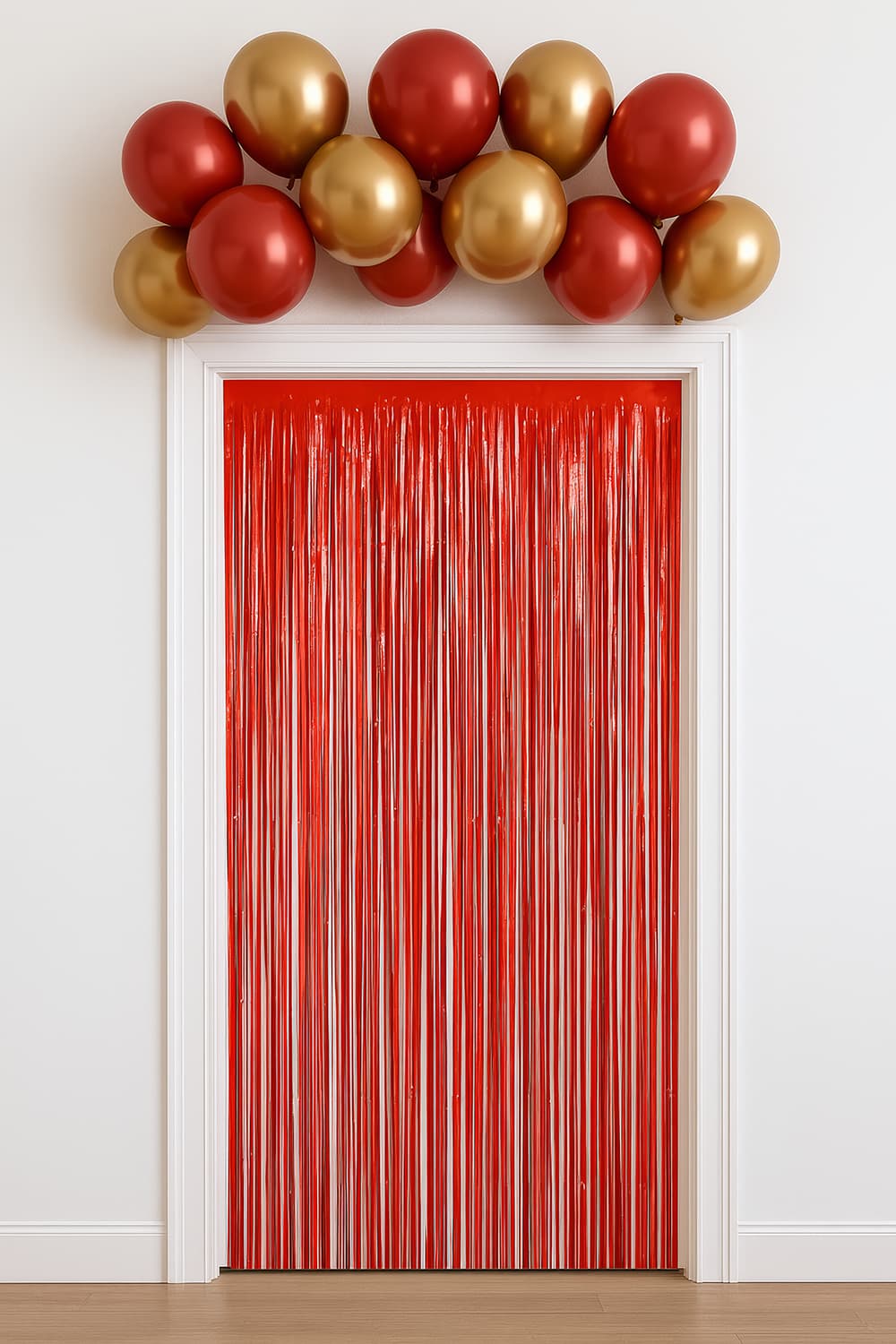 Rødt dørforhæng, PVC, 100 × 200 cm