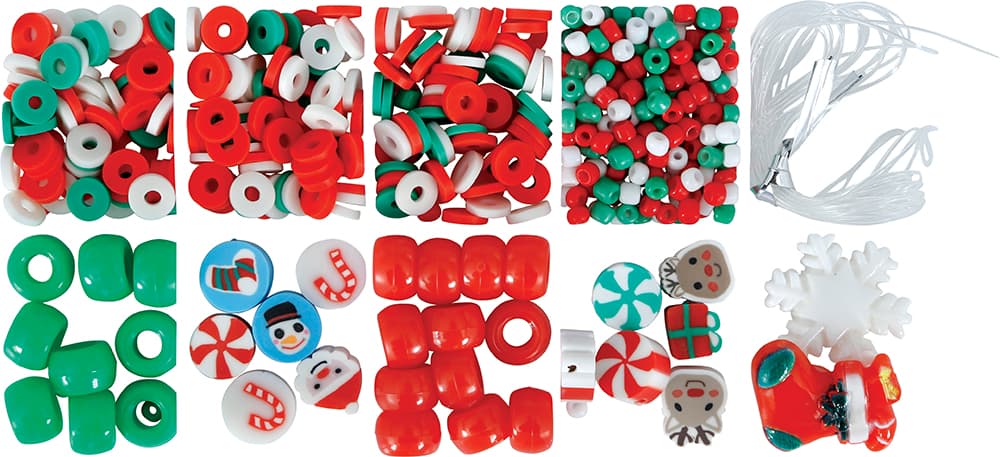 Æske med 450 dele til julearmbånd, gør det selv