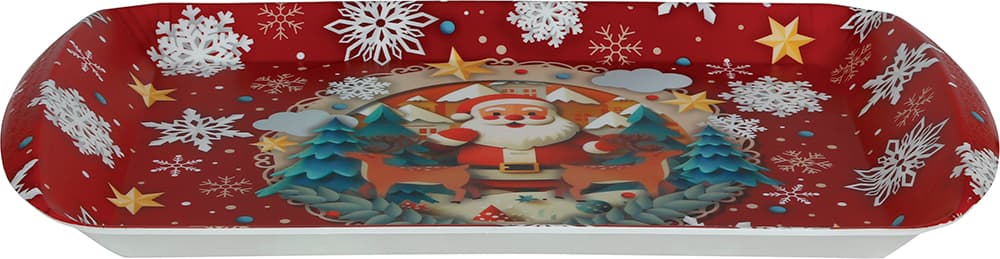 Bakke med julemand 39 × 24 cm, PVC