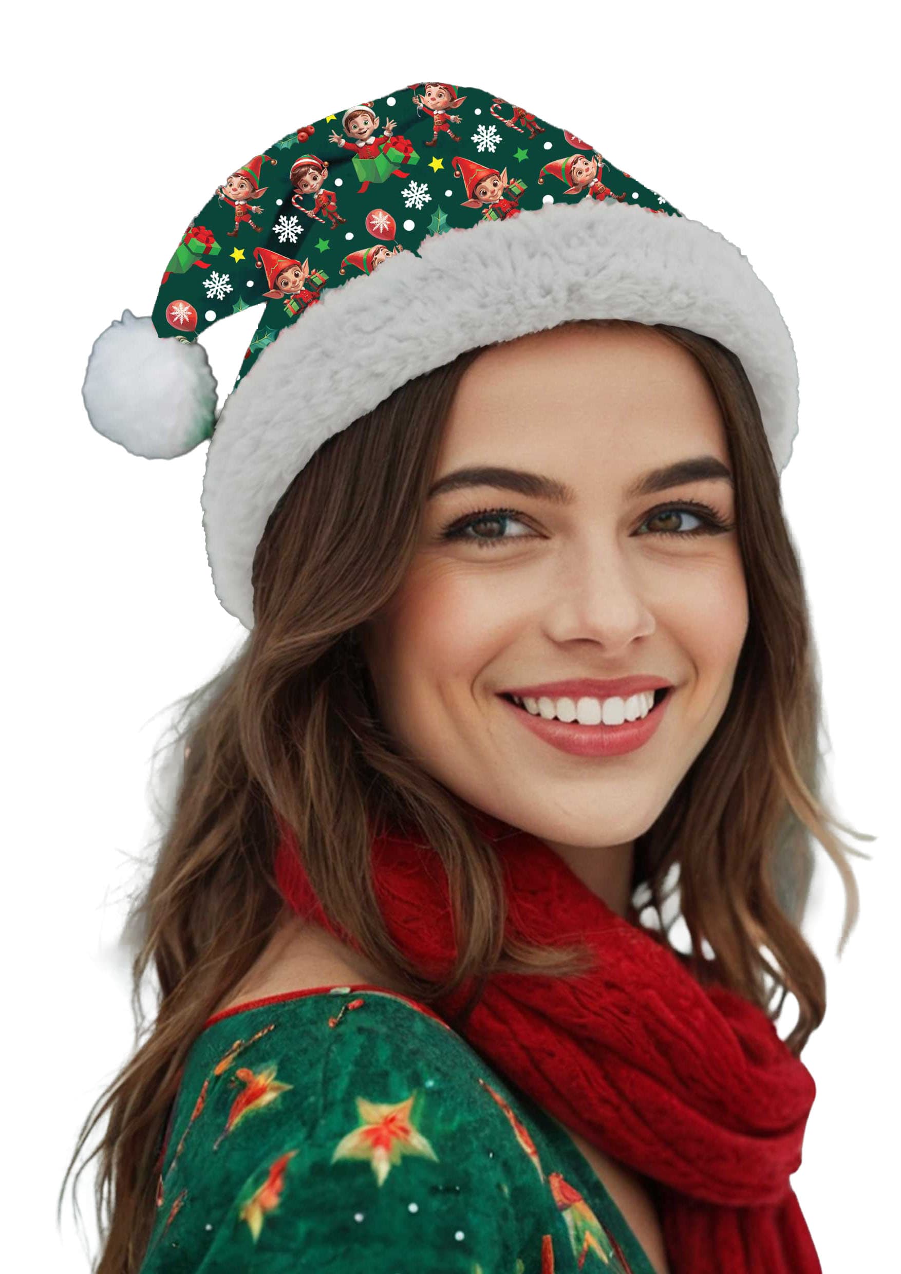 Julehat med print, model 41406