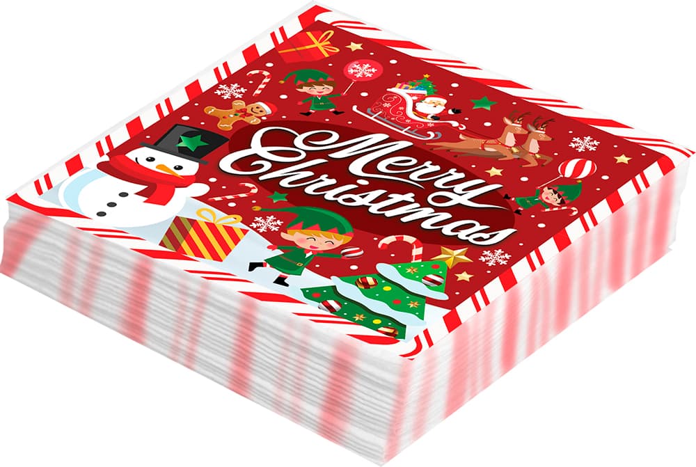 20 servietter "Merry Christmas", 16,5 × 16,5 cm