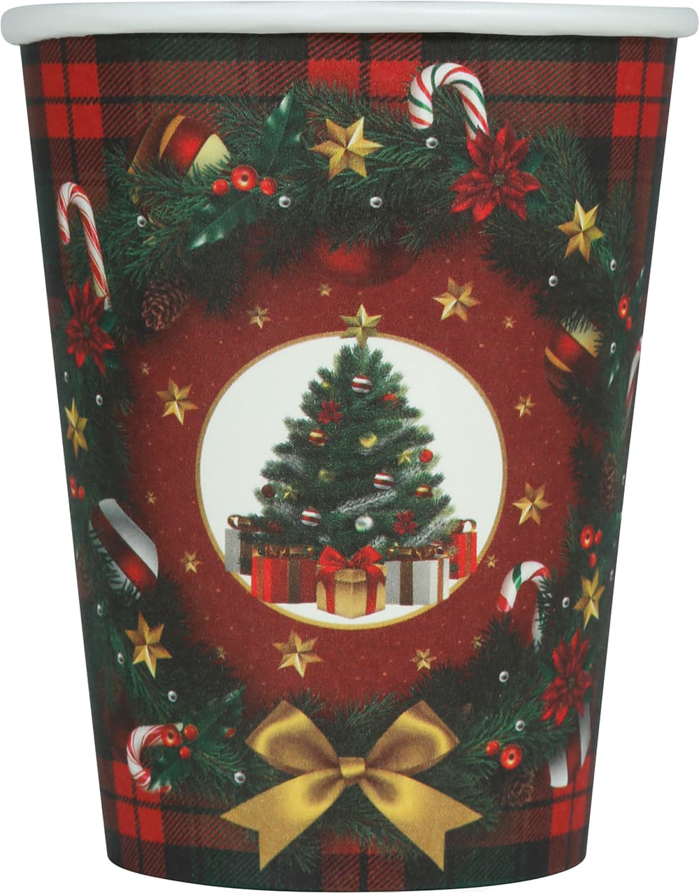 6 bægre med juletræ, 240 ml, 9 cm