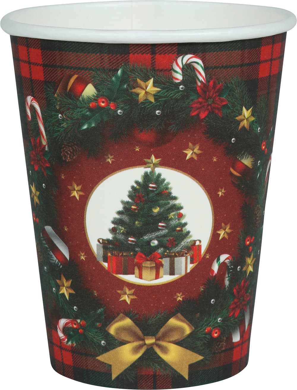 6 bægre med juletræ, 240 ml, 9 cm