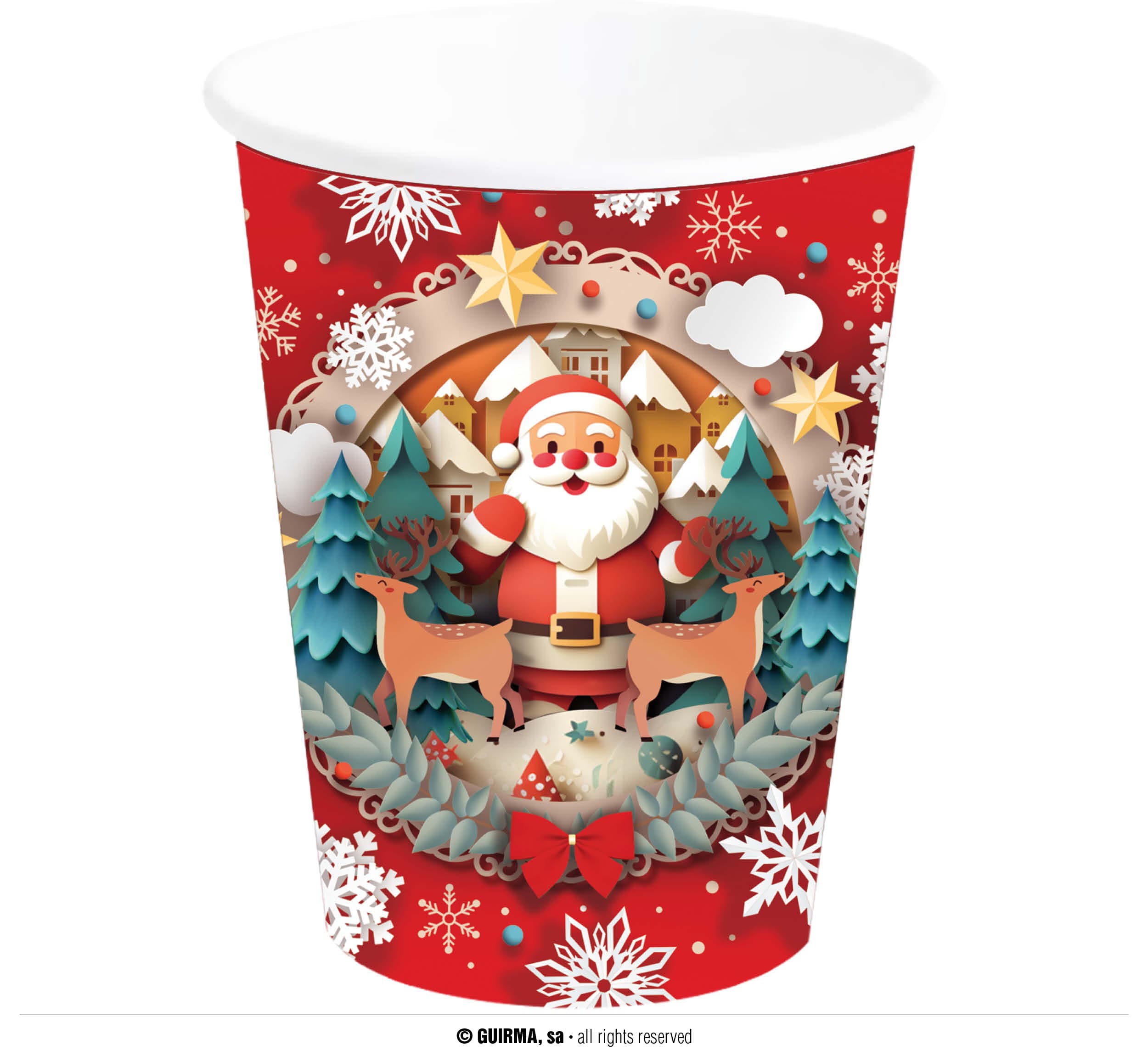 6 julemandsbægre, 240 ml, 9 cm